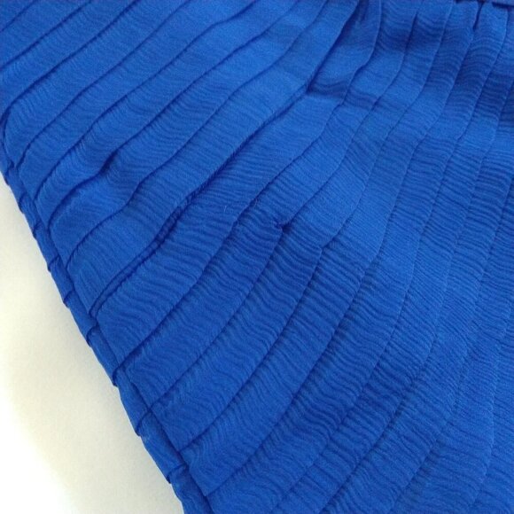 Tadashi Shoji Collection Cocktail Dress Size 8 NWT Royal Blue Shutter Pleat - Picture 11 of 15